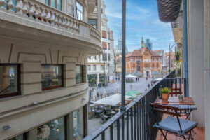 View from the balcony of Casa Desiré Valencia at Mercado Central